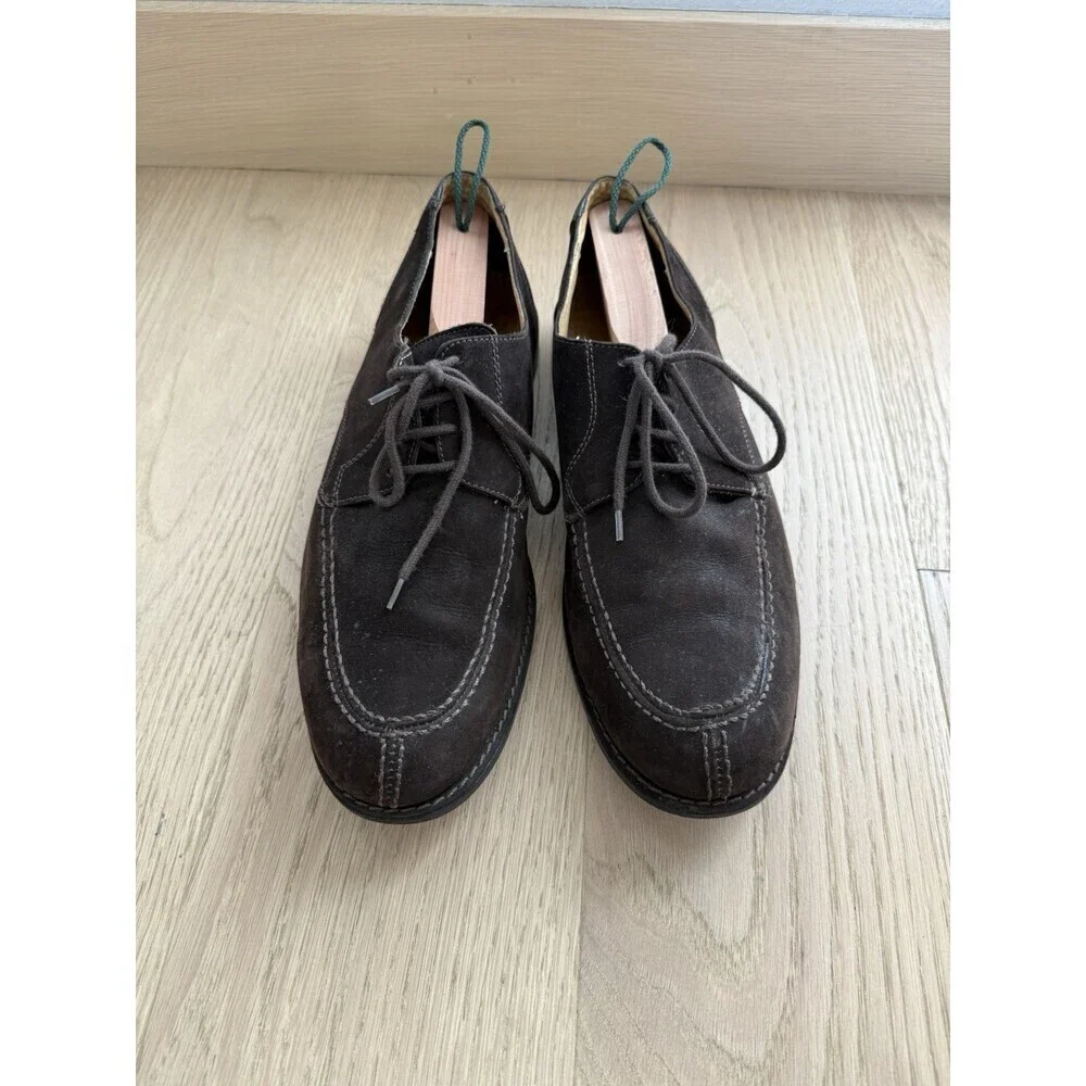 Sandro Shoes Brown Suede Leather Oxford Lace Up Comfort Soft Gel Men’s 10.5 D